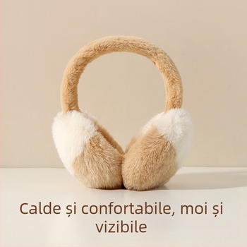 23 căști noi pentru urechi pentru femei, de iarnă, căptușite cu fleece, groase, rezistente la vânt, anti-îngheț, elastice, cu cerc, din pluș