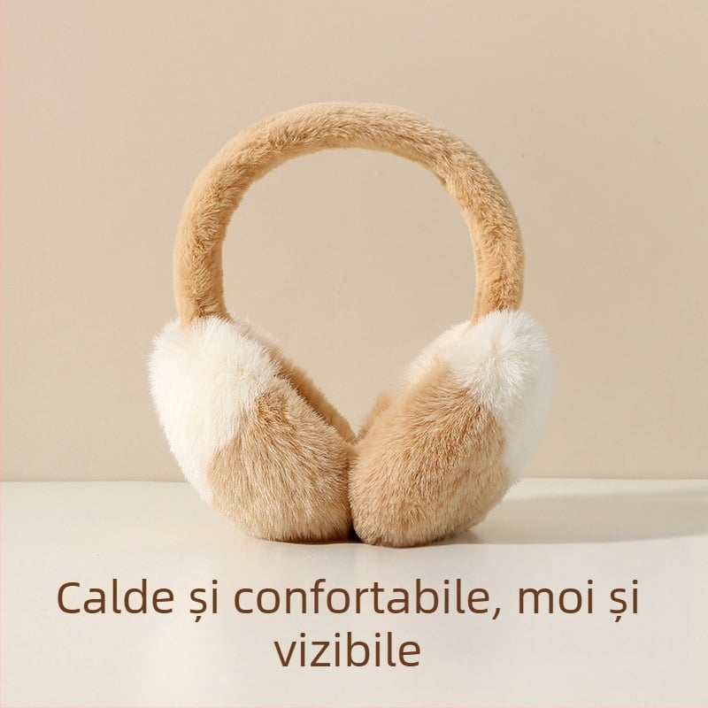 23 căști noi pentru urechi pentru femei, de iarnă, căptușite cu fleece, groase, rezistente la vânt, anti-îngheț, elastice, cu cerc, din pluș