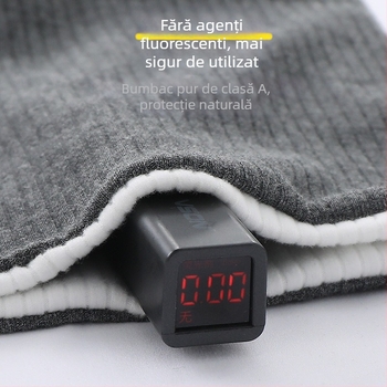 Eșarfă tricotată cu etichetă de pânză de toamnă și de iarnă, culoare solidă, cu guler cald, pentru băieți și fete, eșarfă simplă pentru copii, strat dublu, culoare contrastantă