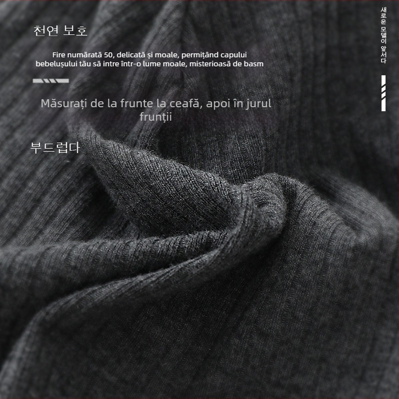 Eșarfă tricotată cu etichetă de pânză de toamnă și de iarnă, culoare solidă, cu guler cald, pentru băieți și fete, eșarfă simplă pentru copii, strat dublu, culoare contrastantă