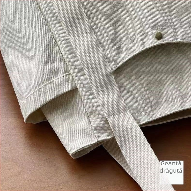 Geantă de pânză nouă 2024, geantă de umăr pentru femei, cu toate potrivirile, capacitate mare, plină de cărți, pentru studenți, pentru navetiști, geantă de mână nouă