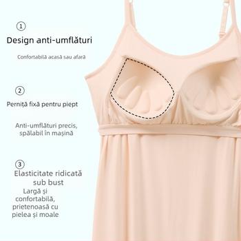 Cămașă de noapte pentru femei, vară, en-gros, din modal, cu curea pentru piept, fustă lungă, subțire, mărime plus, poate purta pijamale, o generație de păr