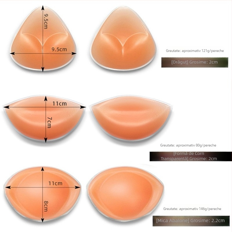 Tampon de sân din silicon mic și drăguț, direct din fabrică, autoadeziv, inserție groasă, invizibil, tampoane de sân din silicon abalon gros