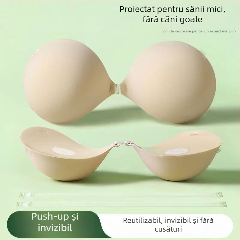 Noua rochie de mireasă sexy lenjerie invizibilă sutien invizibil push-up mare îngroșat pâine aburită cupă sân autocolant femeii push-up piept autocolant