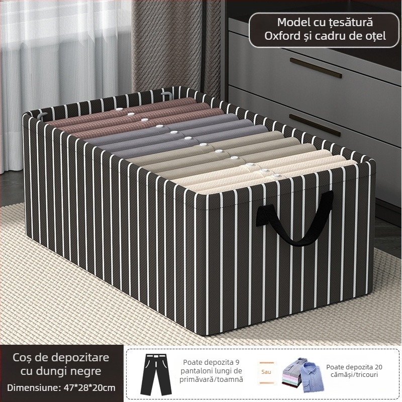 Cutie de depozitare pentru haine, cutie de organizare pentru haine și pantaloni, lavabilă, pentru uz casnic, dulap, depozitare în straturi, cutie de depozitare pentru artefacte, coș