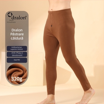 Pantaloni călduroase din catifea naturală pentru bărbați, cu căptușeală din fleece, îngroșați, lungi johns, toamna și iarna, încălziți antibacterieni, colanți antibacterieni pentru bărbați