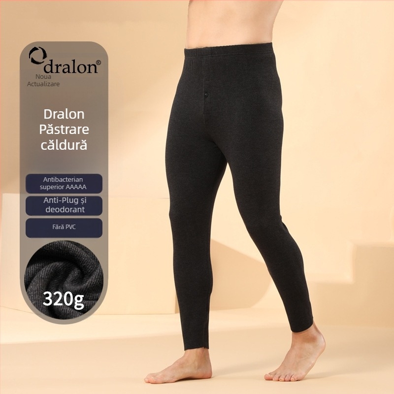 Pantaloni călduroase din catifea naturală pentru bărbați, cu căptușeală din fleece, îngroșați, lungi johns, toamna și iarna, încălziți antibacterieni, colanți antibacterieni pentru bărbați