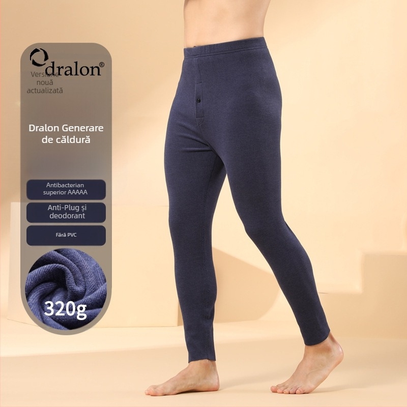 Pantaloni călduroase din catifea naturală pentru bărbați, cu căptușeală din fleece, îngroșați, lungi johns, toamna și iarna, încălziți antibacterieni, colanți antibacterieni pentru bărbați