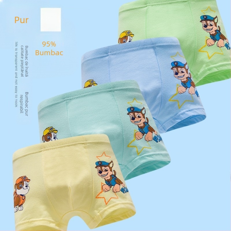 Lenjerie intimă subțire de vară din bumbac pur pentru băieți și fete, categoria A, lenjerie intimă pentru copii de talie mică, medie și mare, boxeri din bumbac
