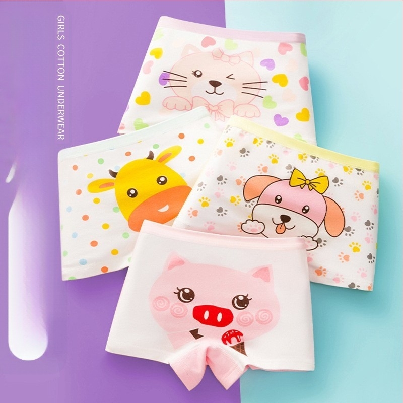 Lenjerie intimă subțire de vară din bumbac pur pentru băieți și fete, categoria A, lenjerie intimă pentru copii de talie mică, medie și mare, boxeri din bumbac