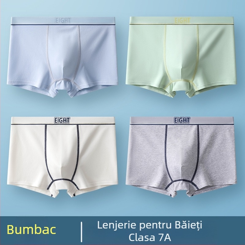 Boxeri bărbătești din bumbac, talie medie, uscare rapidă, respirabili, mărime plus