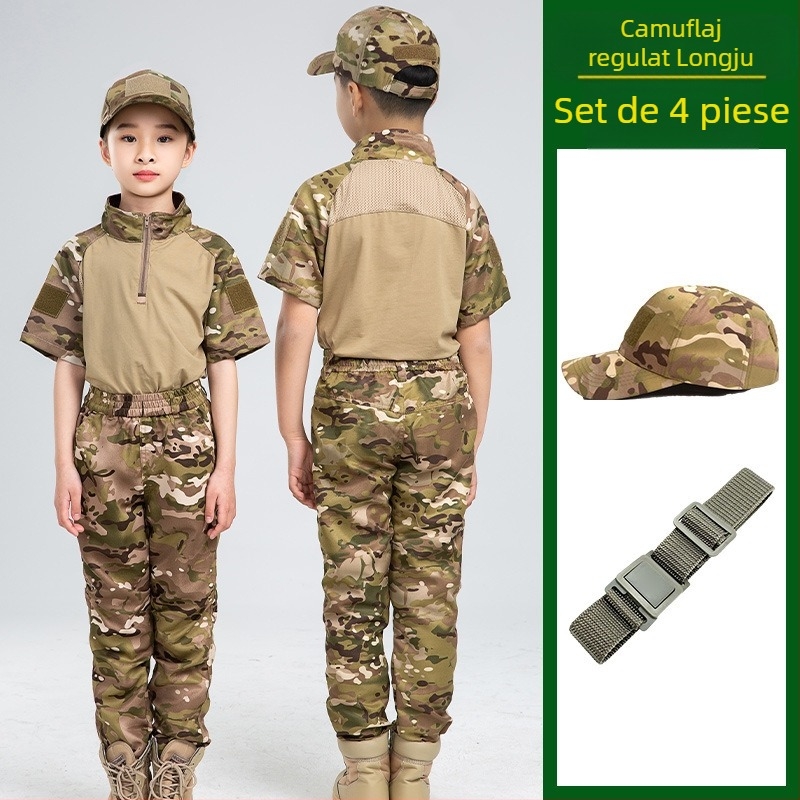 Costum de camuflaj pentru copii, costum tactic de vară pentru bărbați, costum de broască, elevi, grădiniță, tabără de vară, antrenament militar, producători de îmbrăcăminte en-gros