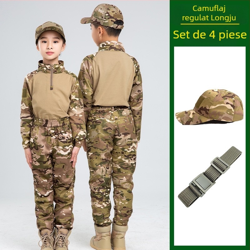 Costum de camuflaj pentru copii, costum tactic de vară pentru bărbați, costum de broască, elevi, grădiniță, tabără de vară, antrenament militar, producători de îmbrăcăminte en-gros