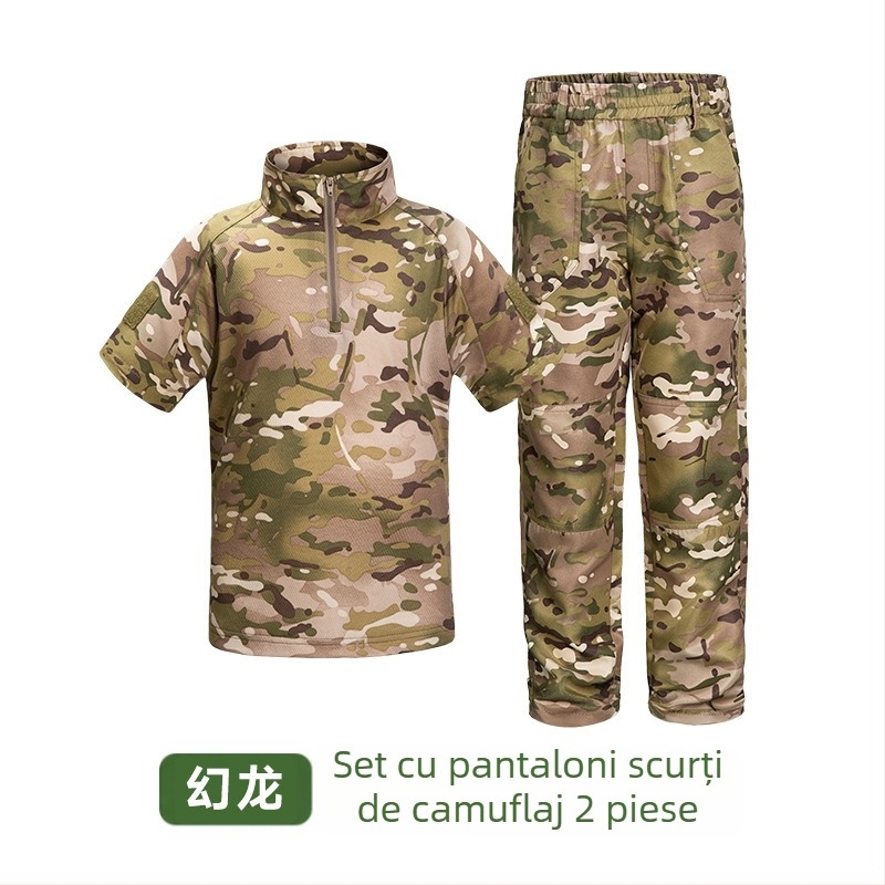 Costum de camuflaj pentru copii, costum tactic de vară pentru bărbați, costum de broască, elevi, grădiniță, tabără de vară, antrenament militar, producători de îmbrăcăminte en-gros
