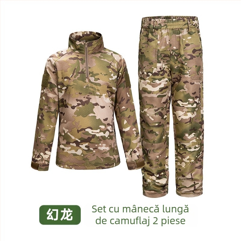 Costum de camuflaj pentru copii, costum tactic de vară pentru bărbați, costum de broască, elevi, grădiniță, tabără de vară, antrenament militar, producători de îmbrăcăminte en-gros