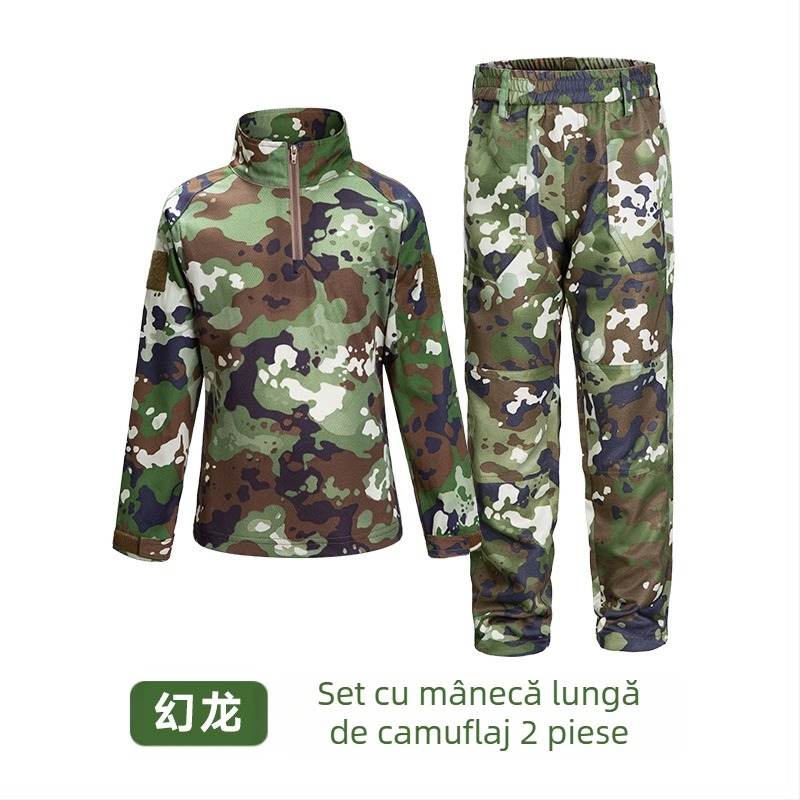 Costum de camuflaj pentru copii, costum tactic de vară pentru bărbați, costum de broască, elevi, grădiniță, tabără de vară, antrenament militar, producători de îmbrăcăminte en-gros