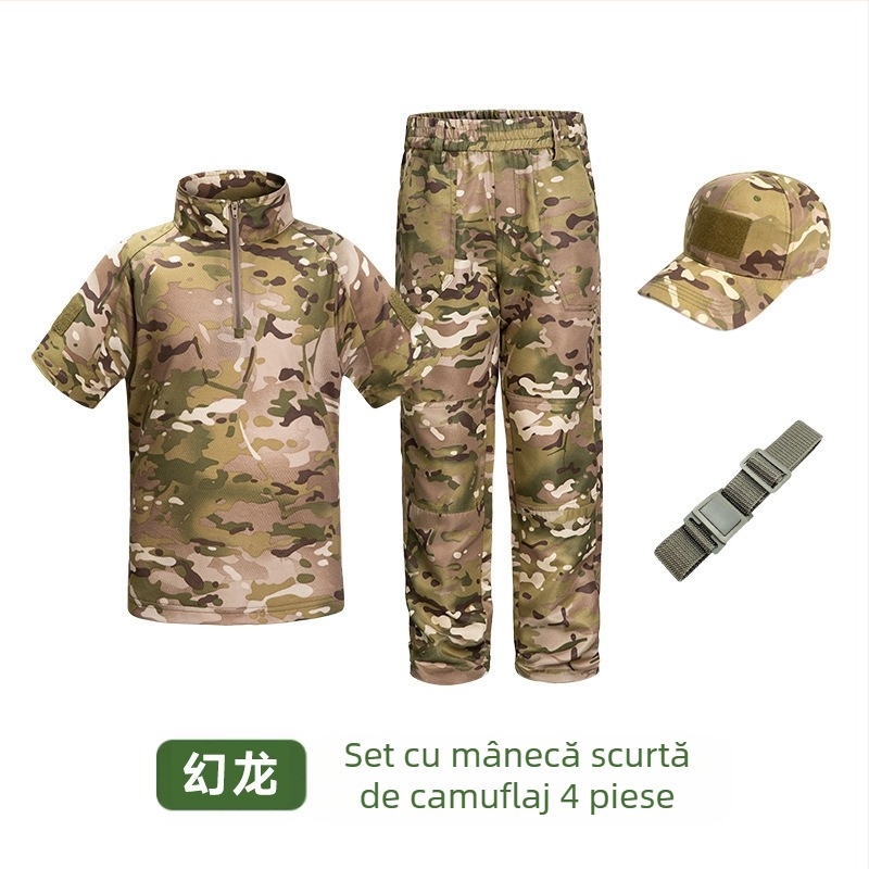 Costum de camuflaj pentru copii, costum tactic de vară pentru bărbați, costum de broască, elevi, grădiniță, tabără de vară, antrenament militar, producători de îmbrăcăminte en-gros