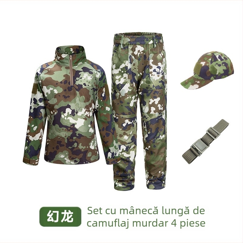 Costum de camuflaj pentru copii, costum tactic de vară pentru bărbați, costum de broască, elevi, grădiniță, tabără de vară, antrenament militar, producători de îmbrăcăminte en-gros