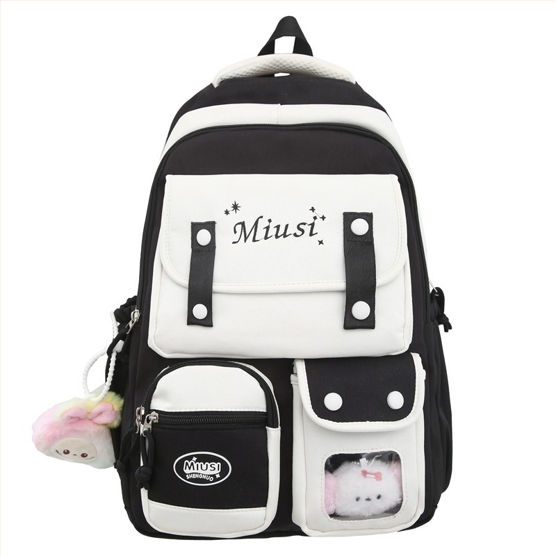 K-Style de rucsac școlar original de mare capacitate, design de nișă, casual, versatil, la modă, rucsac pentru femei, rucsac de meditații pentru femei
