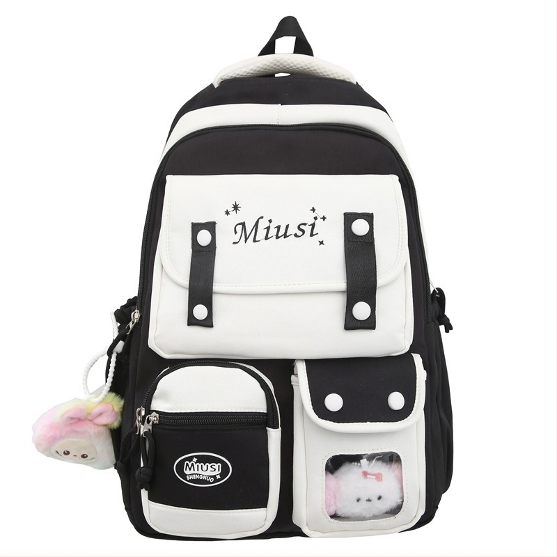 K-Style de rucsac școlar original de mare capacitate, design de nișă, casual, versatil, la modă, rucsac pentru femei, rucsac de meditații pentru femei