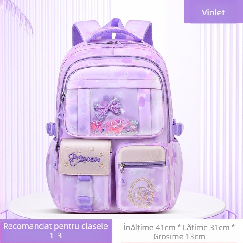 Ghiozdan școlar ultra-ușor pentru fete, drăguț, la modă, stil feminin, reduce povara, rucsac de mare capacitate, en-gros