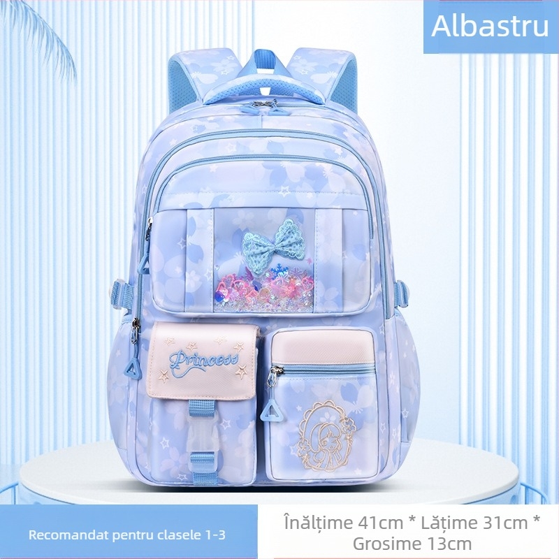 Ghiozdan școlar ultra-ușor pentru fete, drăguț, la modă, stil feminin, reduce povara, rucsac de mare capacitate, en-gros