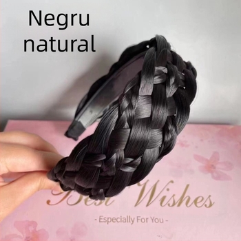 Perucă lărgită, cu bandă de susținere îngroșată cu șase fire, împletitură răsucită, cu bandă de susținere pentru femei, o singură bucată, cu os de pește, cu bandă de susținere, accesorii de păr