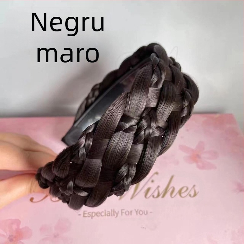 Perucă lărgită, cu bandă de susținere îngroșată cu șase fire, împletitură răsucită, cu bandă de susținere pentru femei, o singură bucată, cu os de pește, cu bandă de susținere, accesorii de păr