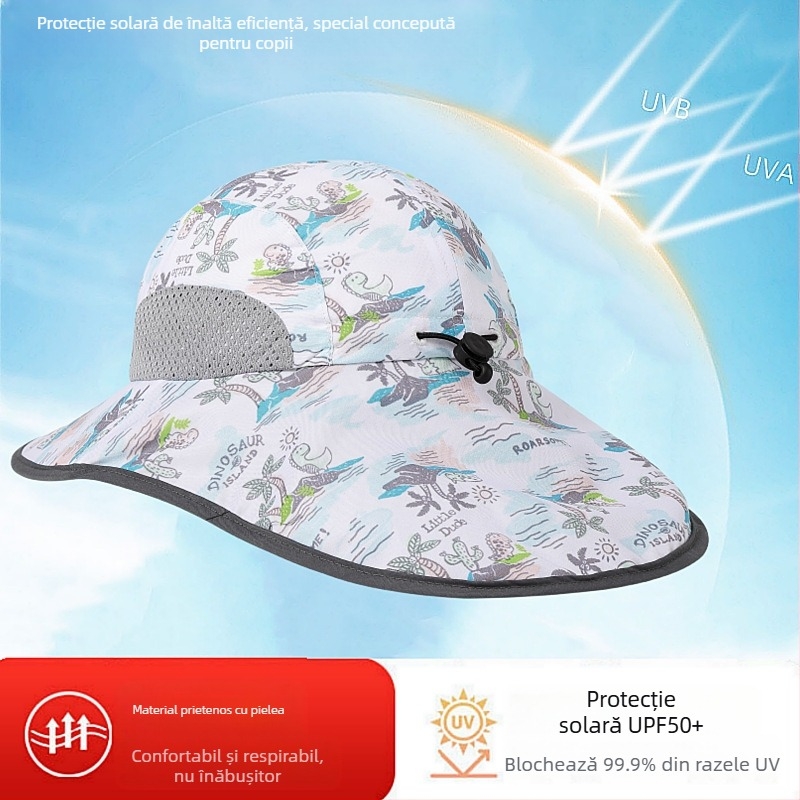 Pălărie de soare pentru copii, de vară, pentru bebeluși, pălărie de soare subțire, pentru băieți și fete, cu bor mare, pentru pescar