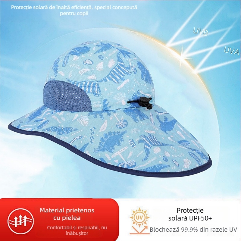 Pălărie de soare pentru copii, de vară, pentru bebeluși, pălărie de soare subțire, pentru băieți și fete, cu bor mare, pentru pescar