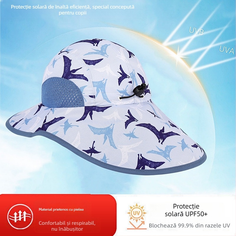 Pălărie de soare pentru copii, de vară, pentru bebeluși, pălărie de soare subțire, pentru băieți și fete, cu bor mare, pentru pescar