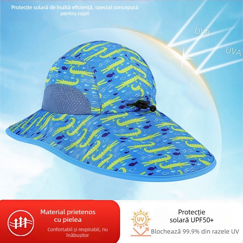 Pălărie de soare pentru copii, de vară, pentru bebeluși, pălărie de soare subțire, pentru băieți și fete, cu bor mare, pentru pescar