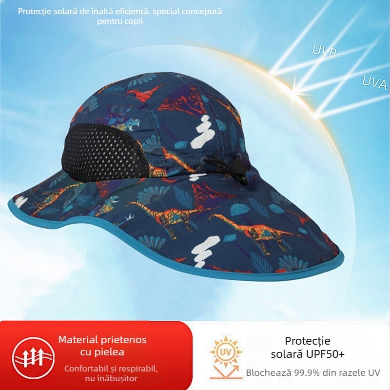 Pălărie de soare pentru copii, de vară, pentru bebeluși, pălărie de soare subțire, pentru băieți și fete, cu bor mare, pentru pescar
