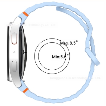Curea din silicon Lisizawa este potrivită pentru Samsung Galaxy Watch7, cu linie ondulată, Watchfe/456