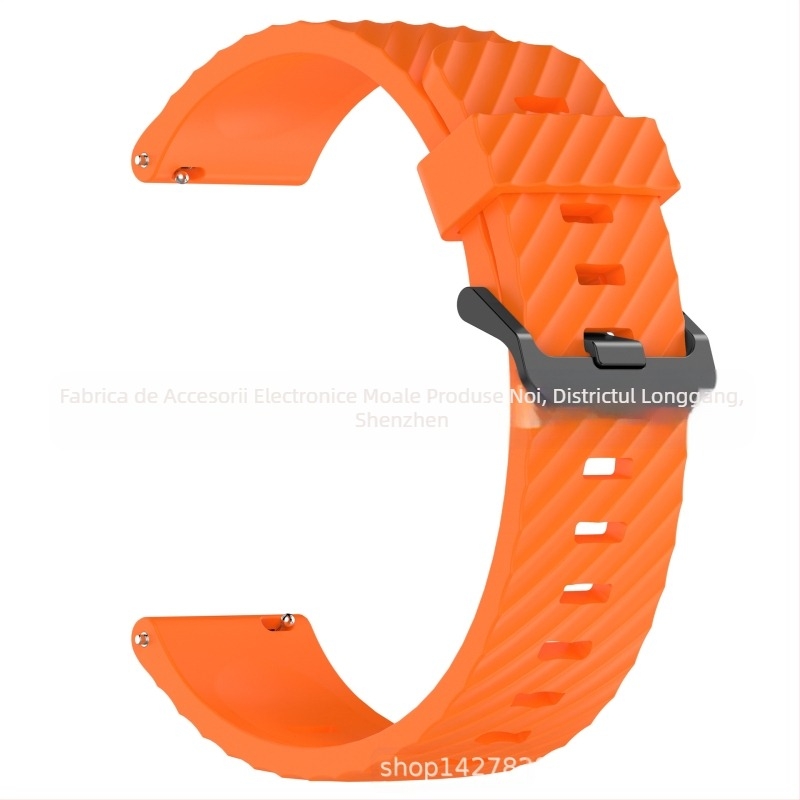 Pentru Samsung Watch 7 Curea din silicon din molid, cataramă neagră, curea din silicon, 20/22 mm, curea din molid