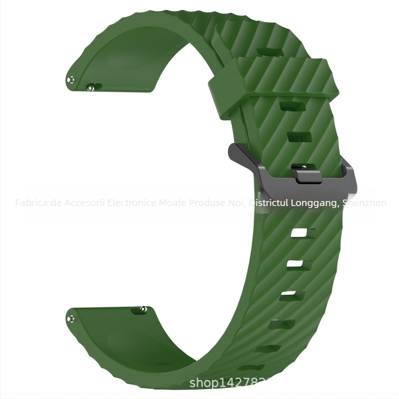 Pentru Samsung Watch 7 Curea din silicon din molid, cataramă neagră, curea din silicon, 20/22 mm, curea din molid