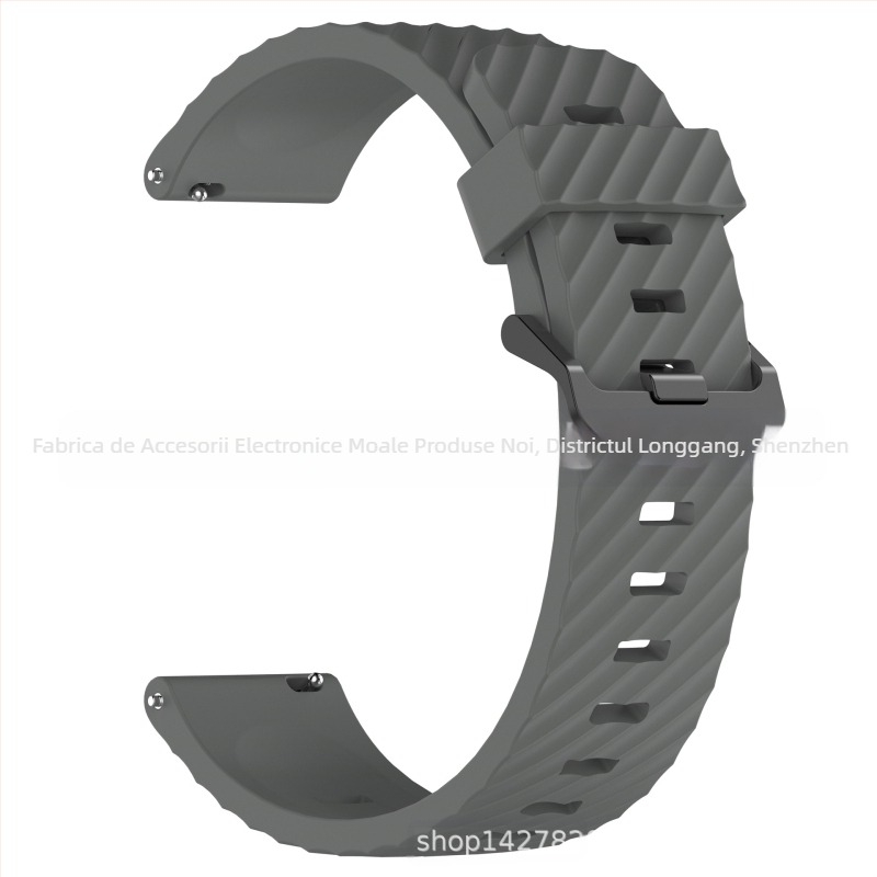 Pentru Samsung Watch 7 Curea din silicon din molid, cataramă neagră, curea din silicon, 20/22 mm, curea din molid