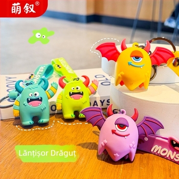 Creative Monster Cartoon Keychain Femei Drăguț Tridimensional Doll Pandantiv La Modă Ghiozdan de Școală Agățat Cheie Mic Pandantiv