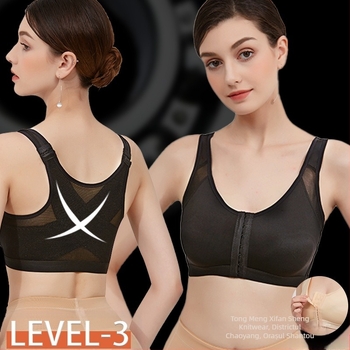 Producători transfrontalieri europeni și americani plus size cu cataramă frontală închisă, lenjerie intimă, fără inel de oțel, reglabil, sutien de yoga, confortabil pentru alergare