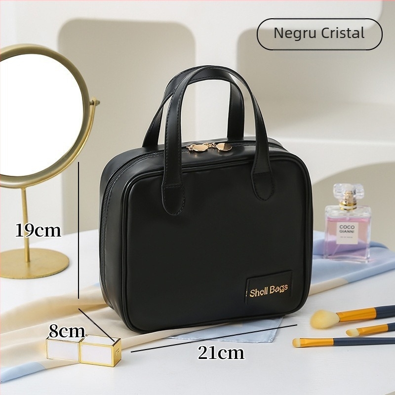 Geantă cosmetică portabilă nouă, pătrată, de mare capacitate, geantă de depozitare cosmetică, geantă de spălare impermeabilă, geantă cosmetică cu aspect deosebit