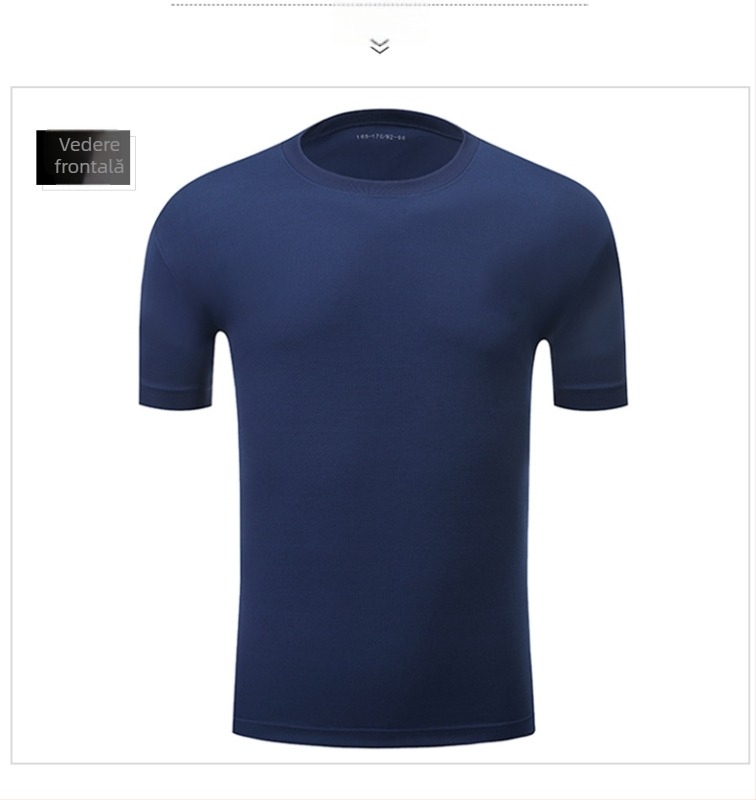 Costum de antrenament de fitness pentru bărbați, vară, uscare rapidă, respirabil, albastru, cu mânecă scurtă, pantaloni scurți, studenți, sport, antrenament militar, alergare, femei