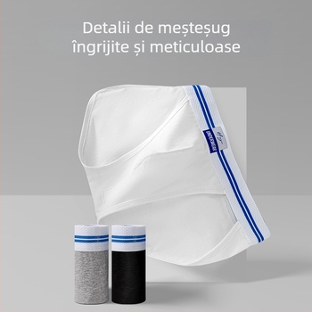Lenjerie intimă pentru bărbați, sexy, cu partea îngustă, cu furcă înaltă, un singur strat între picioare, respirabil, absorbant al transpirației, plus mărime, bumbac pur, cu buzunar mare, pentru tineri