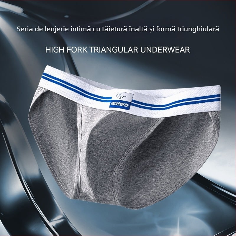 Lenjerie intimă pentru bărbați, sexy, cu partea îngustă, cu furcă înaltă, un singur strat între picioare, respirabil, absorbant al transpirației, plus mărime, bumbac pur, cu buzunar mare, pentru tineri