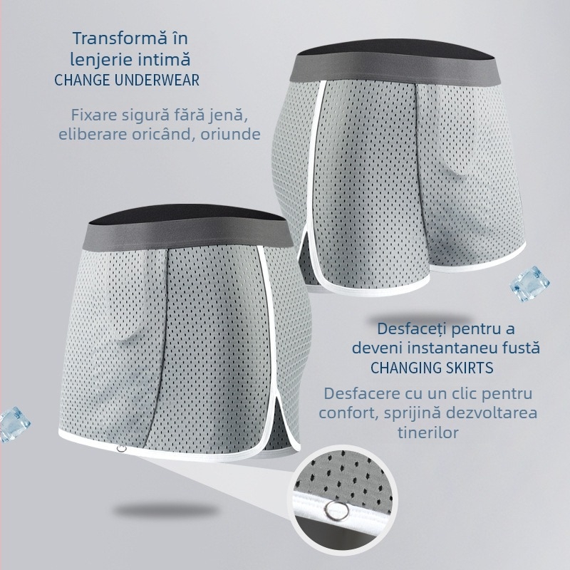 Pantaloni culotte în formă de U Arloy, lenjerie intimă pentru bărbați, vară, mătase de gheață, dormit gol, dormit nestingherit, adolescenți, ajutând la dezvoltare, boxeri