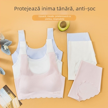 Lenjerie intimă pentru fete de dezvoltare, sutien tip vestă pentru elevi, potrivită pentru 8-16 ani, material emolient modal de calitate superioară
