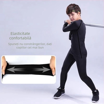 Colanți pentru copii, haine de antrenament, costum sport de toamnă și de iarnă, haine de baschet, fotbal, cu uscare rapidă, haine de fitness pentru băieți și băieți