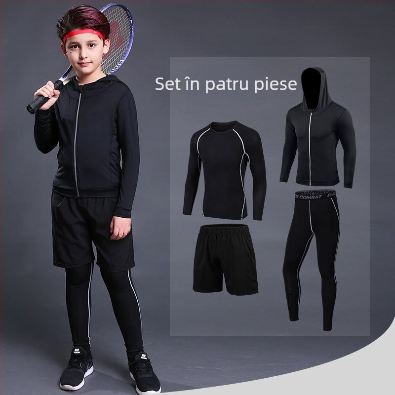 Colanți pentru copii, haine de antrenament, costum sport de toamnă și de iarnă, haine de baschet, fotbal, cu uscare rapidă, haine de fitness pentru băieți și băieți
