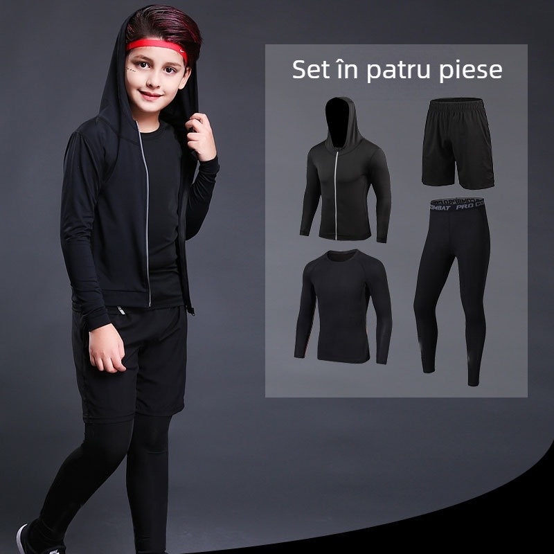 Colanți pentru copii, haine de antrenament, costum sport de toamnă și de iarnă, haine de baschet, fotbal, cu uscare rapidă, haine de fitness pentru băieți și băieți