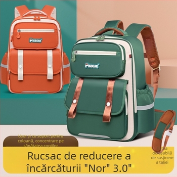 Nou ghiozdan școlar primar Yunduo Kidsren, ghiozdan școlar multi-compartiment pentru băieți și fete, clasa 3-6, reducerea poverii