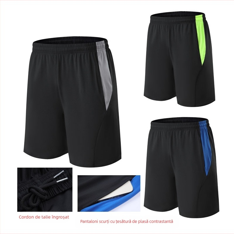 Pantaloni sport pentru bărbați, uscare rapidă, vară, cu cinci puncte, pantaloni de plajă, alergare, fitness, antrenament, peste genunchi, lejer, plus mărime, pantaloni scurți de baschet